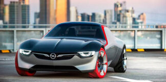Opel GT Concept har tredimensionella strålkastare och inga vindrutetorkare Opel GT-Concept 2016