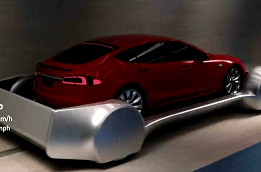 Underjordiskt nätverk av tunnlar med bilslädar kan avlasta Los Angeles trafiksituation Tesla Car Skate