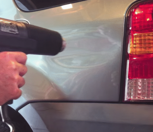 Reparera en buckla på bilen med hårtork – Gör så här Laga buckla med hårtork