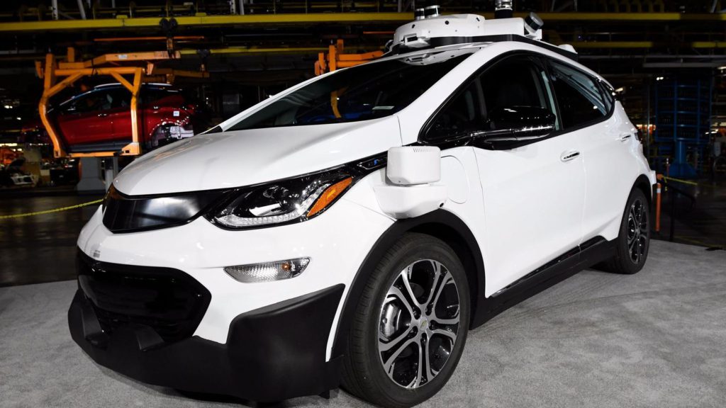 Autonoma bilar - I bild en Chevrolet Bolt EV från GM - Foto: Jose Juarez, Detroit News